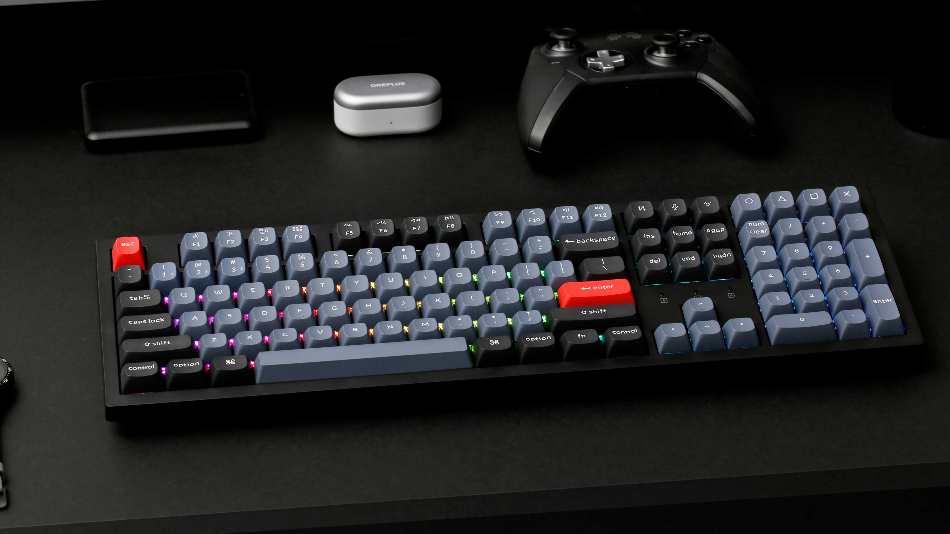 Keychron K10 Pro QMK/VIA Wireless and Wired Mechanical Keyboard on the desk Keychron K10 Pro QMK/VIA Wireless and Wired Mechanical Keyboard on the desk