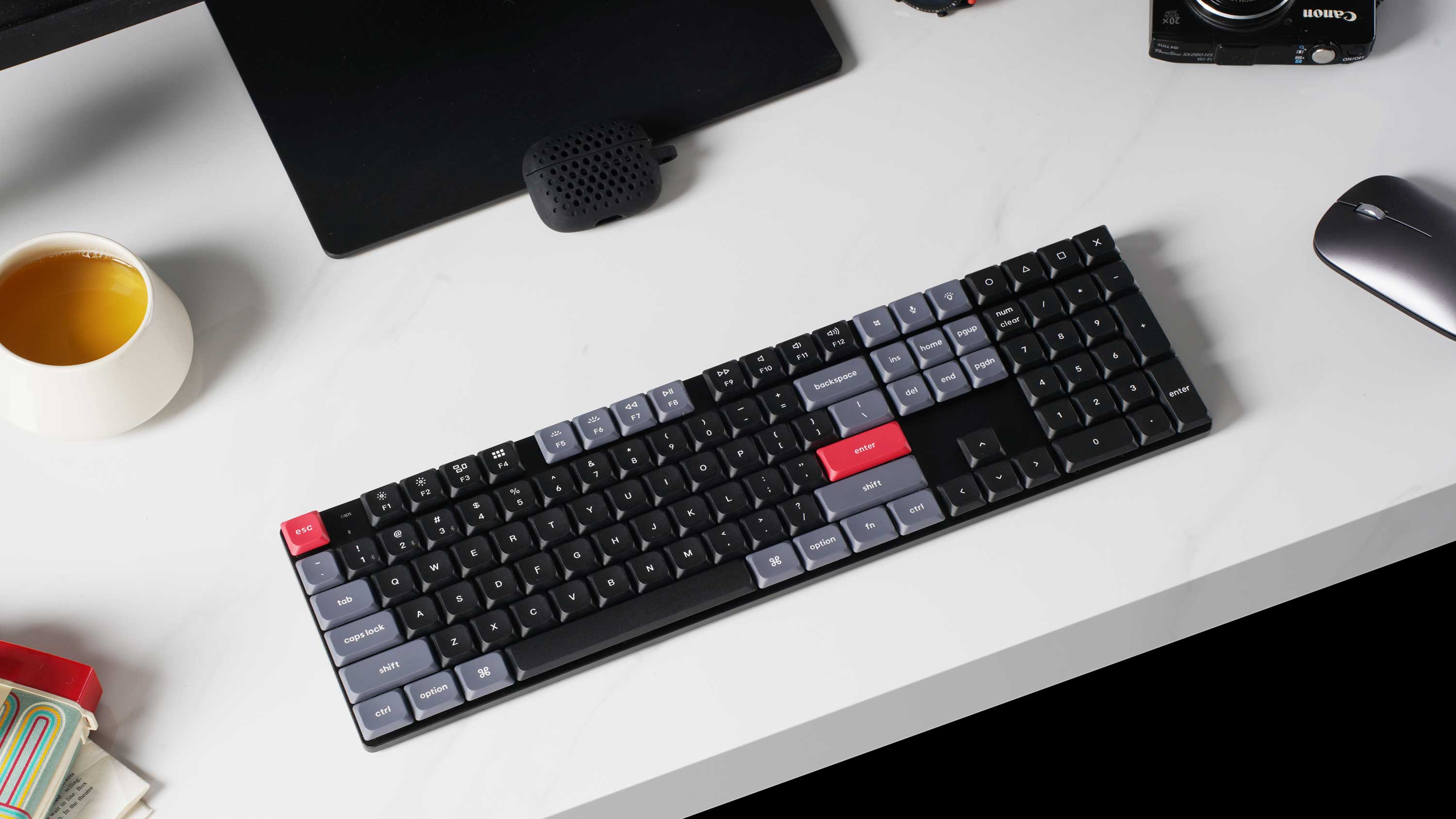 Keychron K5 Pro QMK/VIA Low-Profile Wireless Mechanical Keyboard with an ultra-slim body and hot-swappable