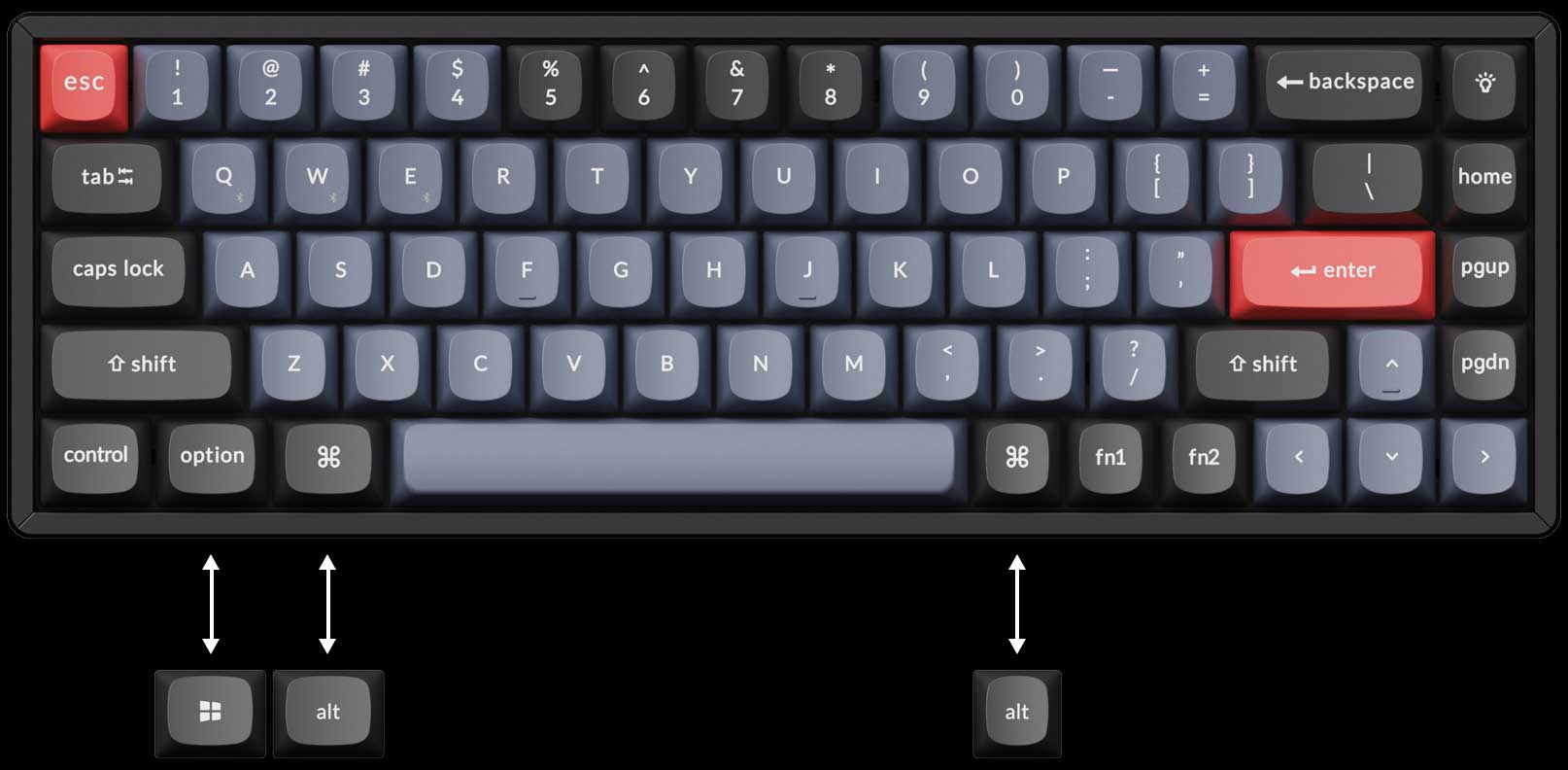 Keychron K6 Pro keyboard layout Keychron K6 Pro keyboard layout