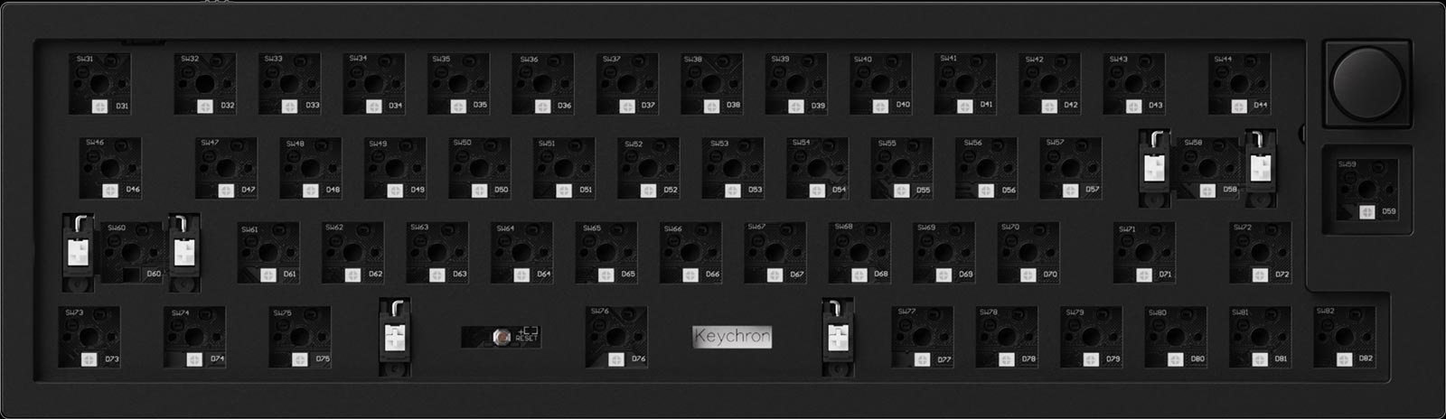 Barebone US layout of Keychron Q9 40% Percent Layout Mini Custom Mechanical Keyboard Barebone US layout of Keychron Q9 40% Percent Layout Mini Custom Mechanical Keyboard