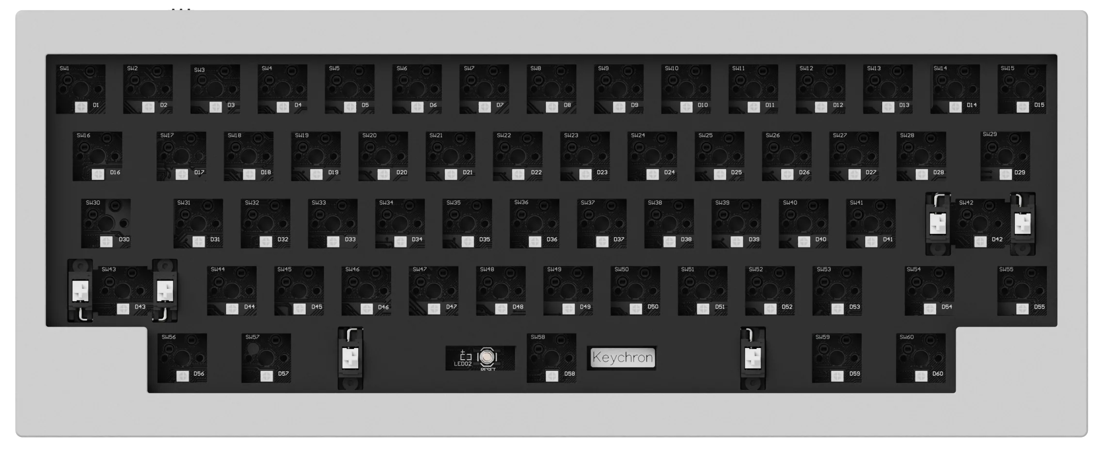 Barebone US layout of Keychron Q60 Custom Mechanical Keyboard Barebone US layout of Keychron Q60 Custom Mechanical Keyboard