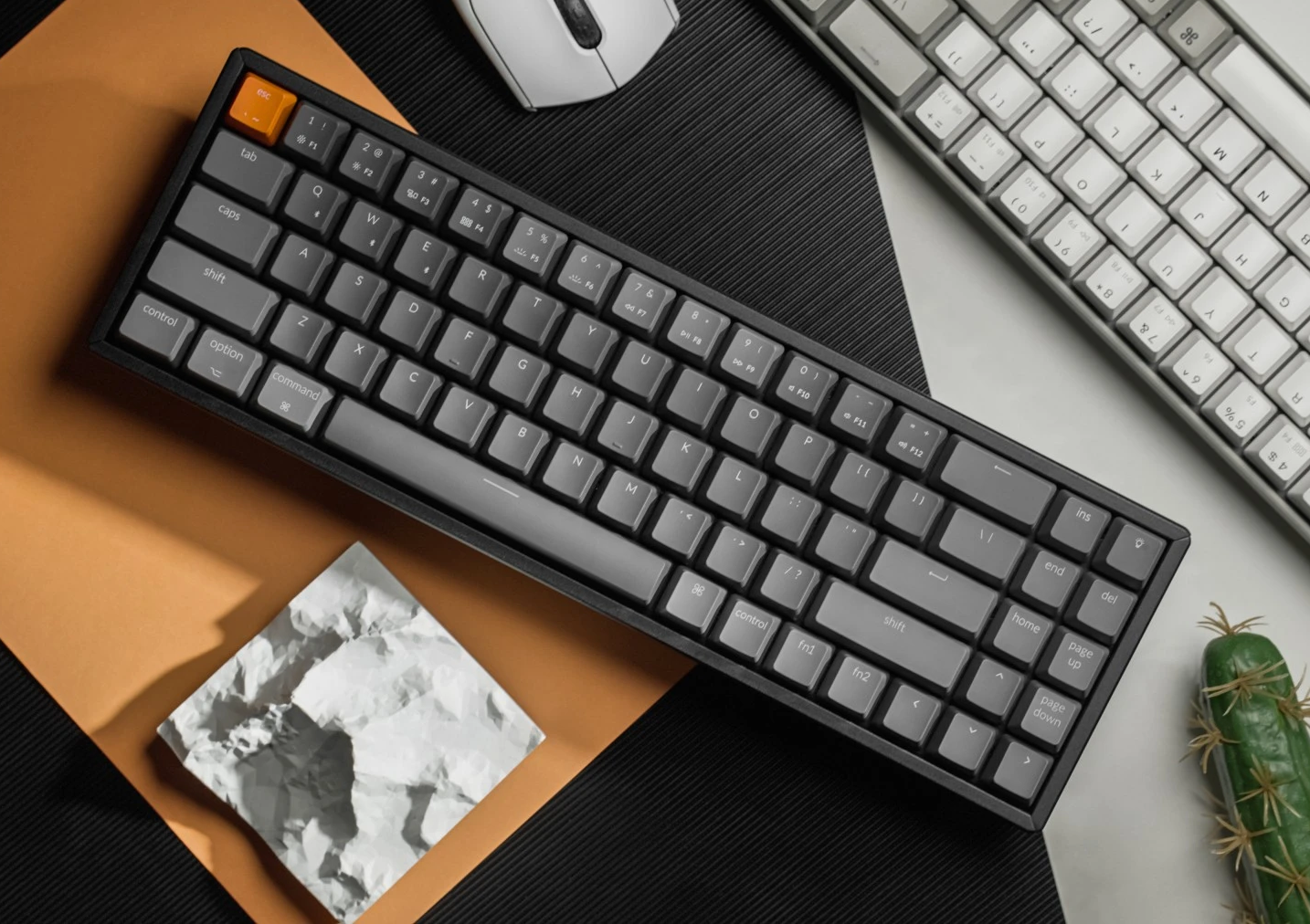 Keychron K14 compact 70 percent wireless mechanical keyboard for Mac and Windows compatible with hot-swappable MX mechanical switch compatible with Gateron Cherry Kailh Panda switches