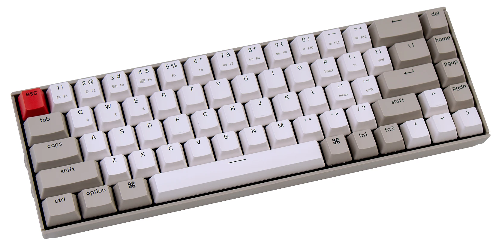 Keychron K6 65 percent compact wireless mechanical keyboard layout for Mac and Windows with smaller desk footprint